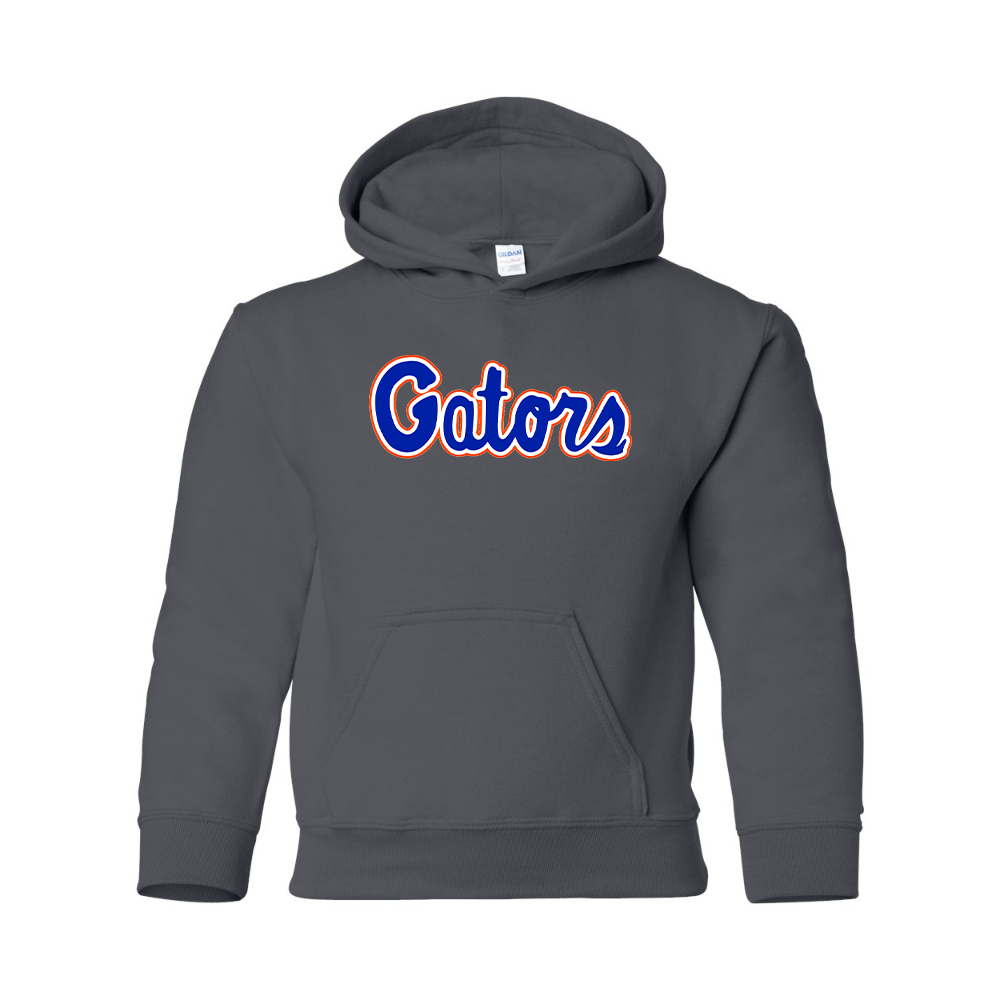 Youth   Florida Gators Script  Gildan Heavy Blend  Hooded Sweatshirt