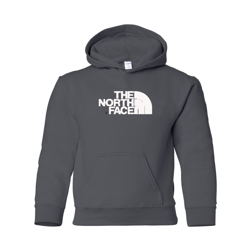 Youth  The North Face Black Gildan Heavy Blend  Hooded Sweatshirt