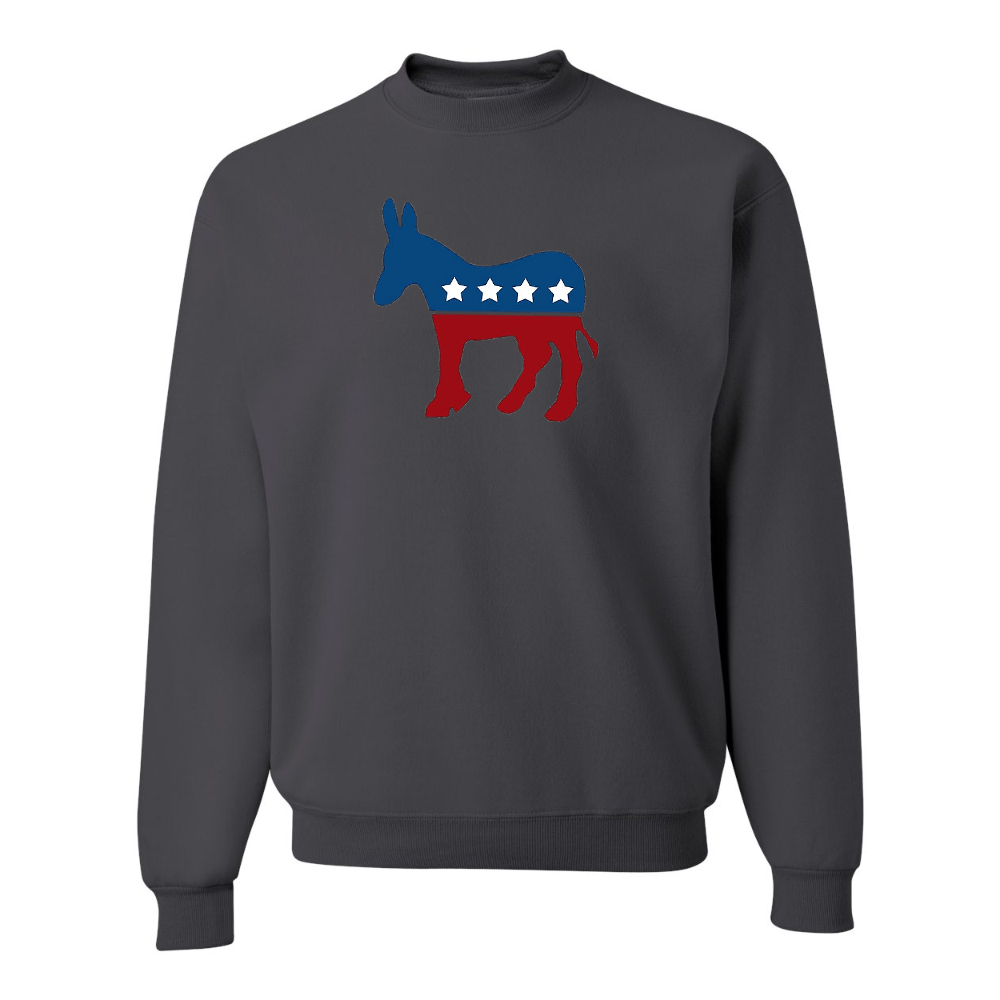 Men's Democrat Election Symbol JERZEES NuBlend Crewneck Sweatshirt