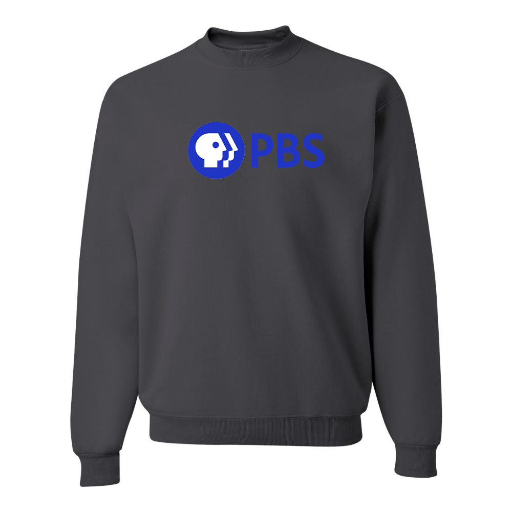 Men's  PBS Blue JERZEES NuBlend Crewneck Sweatshirt