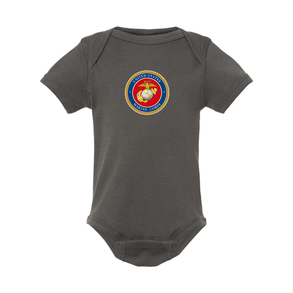 USMC Emblem Rabbit Skins Infant Baby Rib Bodysuit