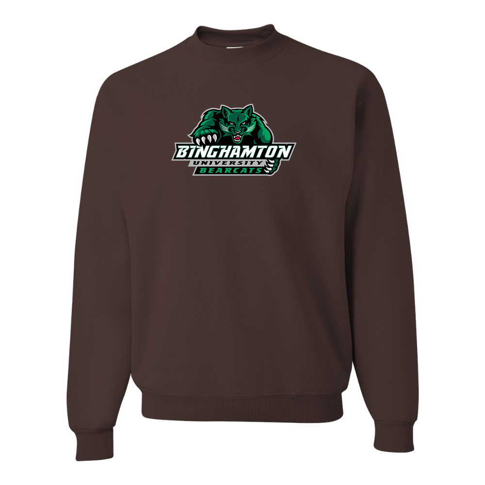 Men's Binghamton Bearcats JERZEES NuBlend Crewneck Sweatshirt