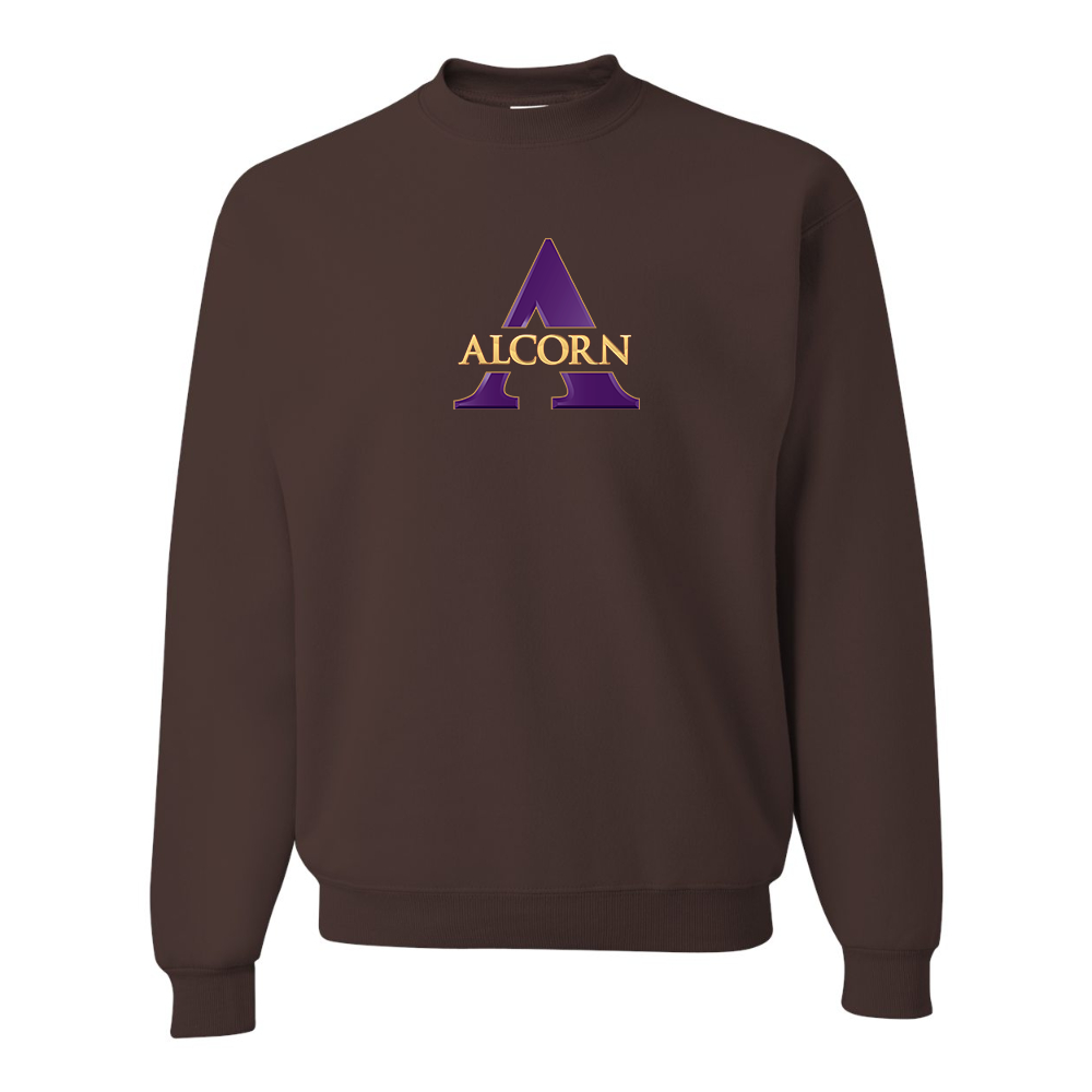 Men's Alcorn State Braves JERZEES NuBlend Crewneck Sweatshirt