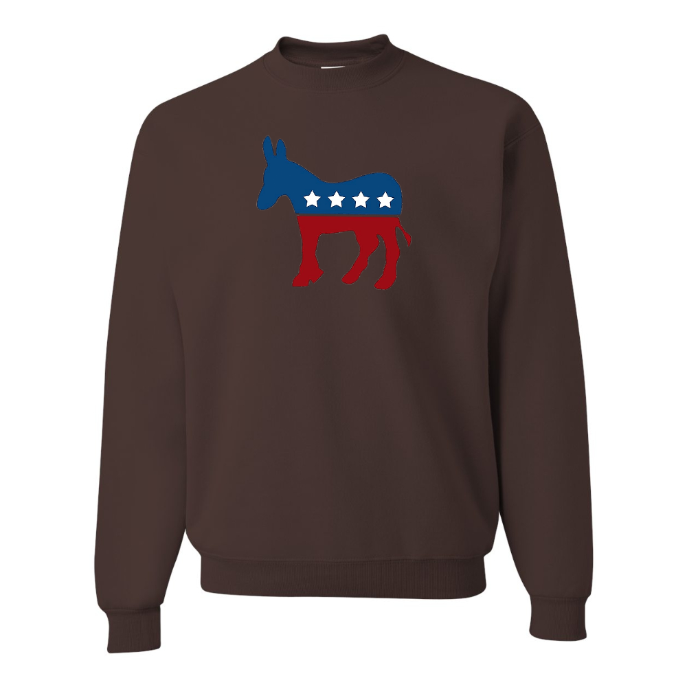 Men's Democrat Election Symbol JERZEES NuBlend Crewneck Sweatshirt