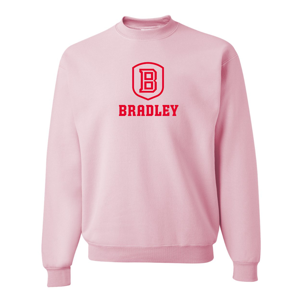 Men's Bradley Braves JERZEES NuBlend Crewneck Sweatshirt