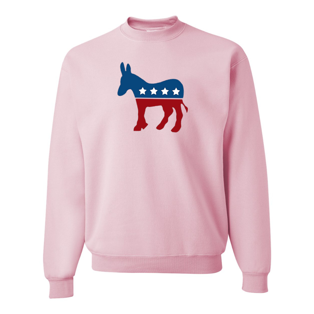 Men's Democrat Election Symbol JERZEES NuBlend Crewneck Sweatshirt