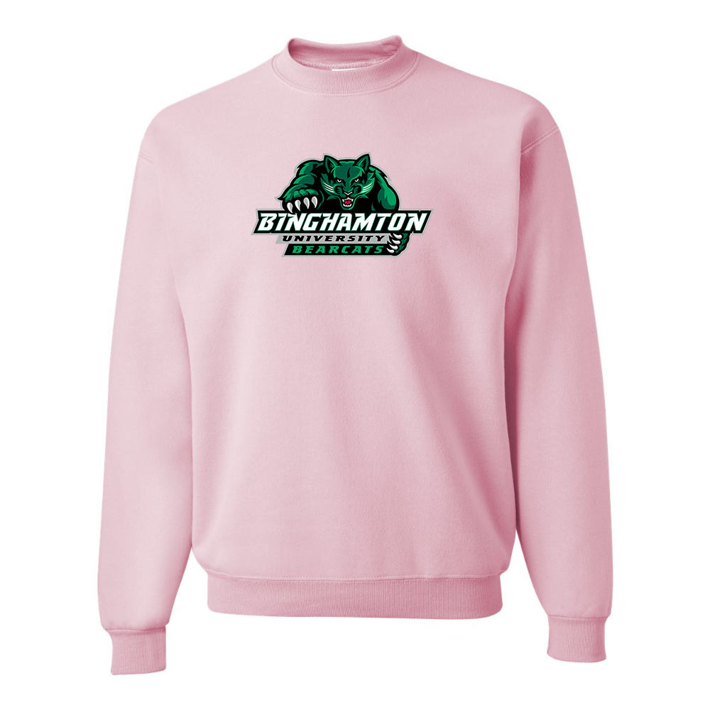 Men's Binghamton Bearcats JERZEES NuBlend Crewneck Sweatshirt
