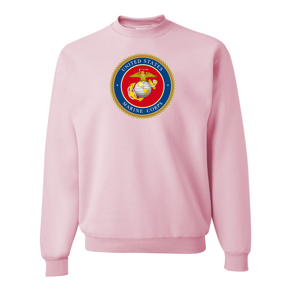 Men's  USMC Emblem JERZEES NuBlend Crewneck Sweatshirt