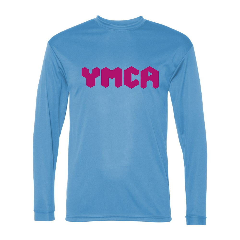 Men's YMCA Mauve  Performance Long Sleeve T-Shirt