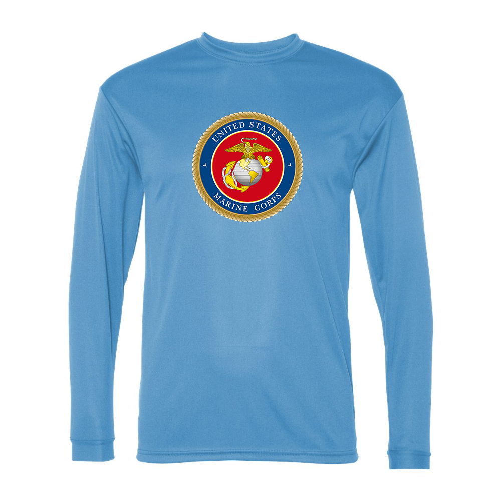 Men's  USMC Emblem Performance Long Sleeve T-Shirt