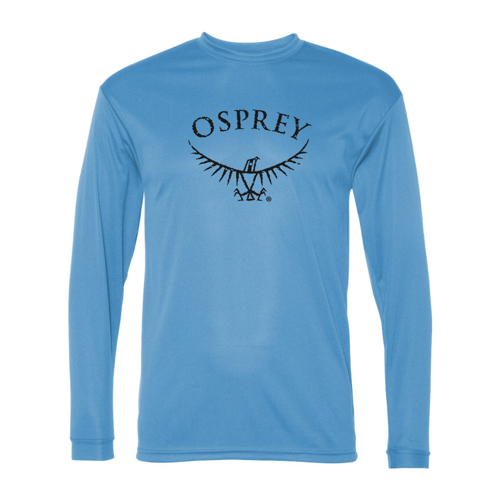 Men's Osprey Black  Performance Long Sleeve T-Shirt
