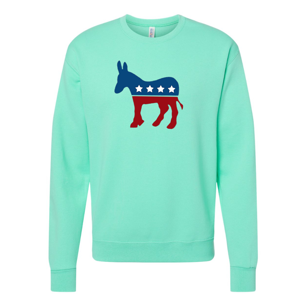 Men's Democrat Election Symbol JERZEES NuBlend Crewneck Sweatshirt
