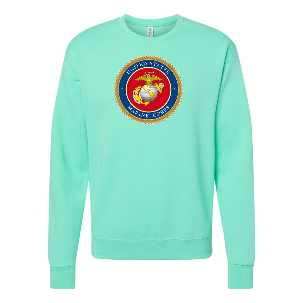 Men's  USMC Emblem JERZEES NuBlend Crewneck Sweatshirt