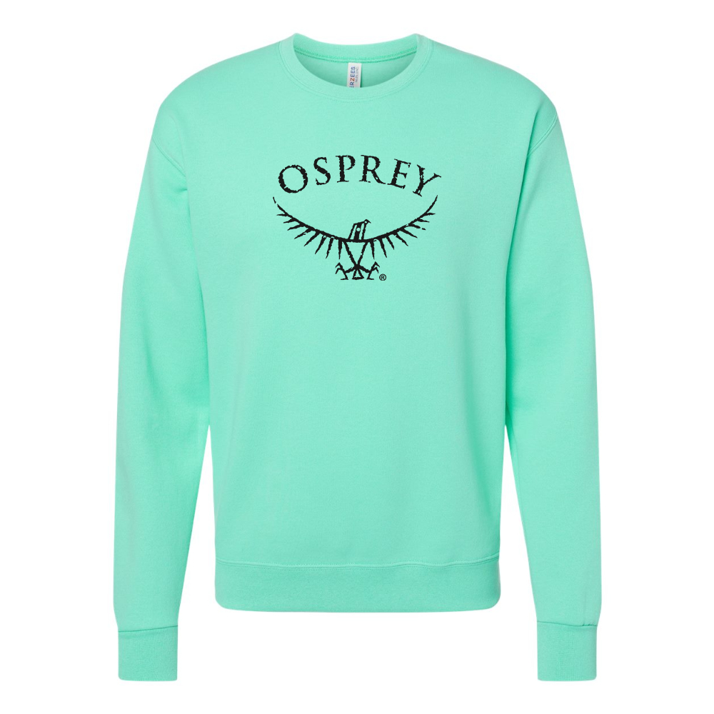 Men's  Osprey Black JERZEES NuBlend Crewneck Sweatshirt
