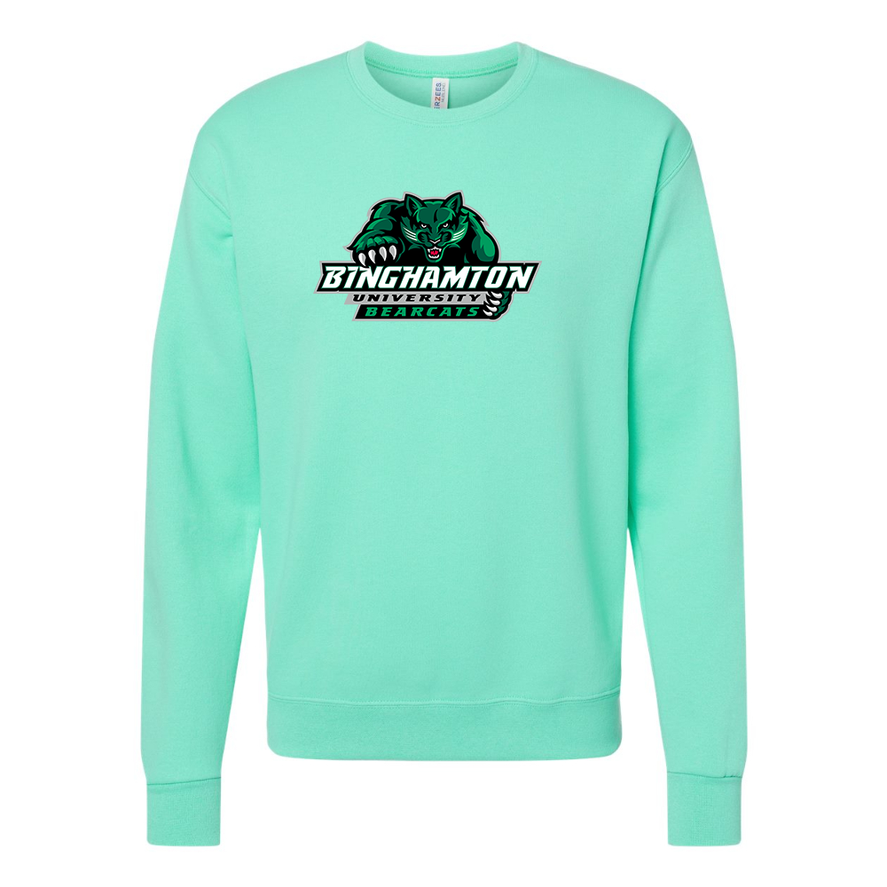Men's Binghamton Bearcats JERZEES NuBlend Crewneck Sweatshirt