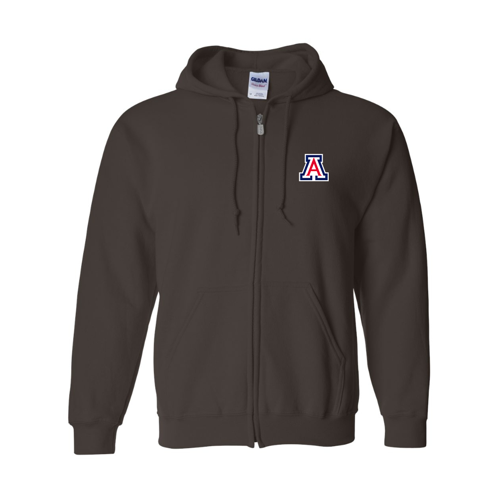 Men's   Arizona Wildcats Gildan  Heavy Blend Full Zip Hooded Sweatshirt
