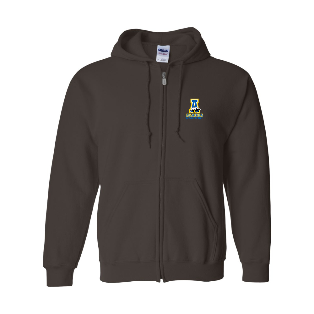 Men's Alaska Nanooks Gildan  Heavy Blend Full Zip Hooded Sweatshirt