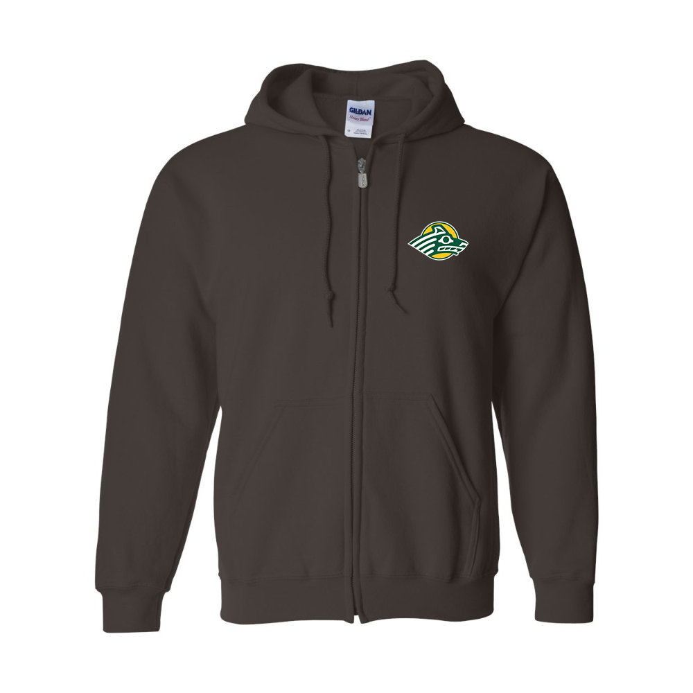 Men's Alaska Anchorage Seawolves  Gildan  Heavy Blend Full Zip Hooded Sweatshirt