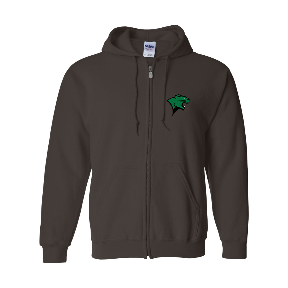 Men's Chicago State Cougars  Gildan  Heavy Blend Full Zip Hooded Sweatshirt