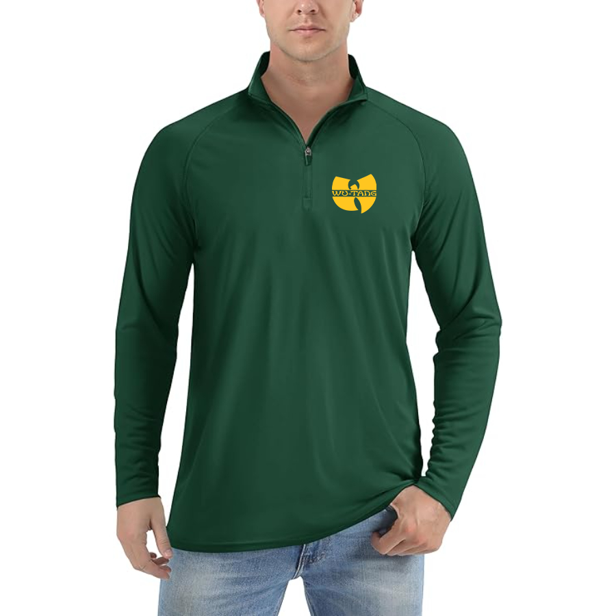 Men's  Wu-Tang Clan  Lightweight Quarter-Zip Athletic Shirt Long Sleeve Performance Wear