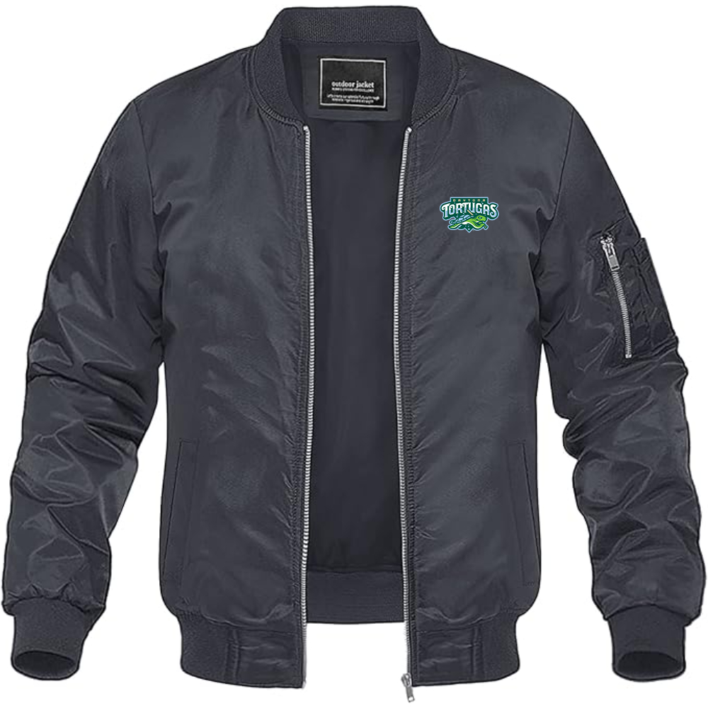 Men's Daytona Tortugas Logo Lightweight Bomber Jacket Windbreaker Softshell Varsity Jacket Coat