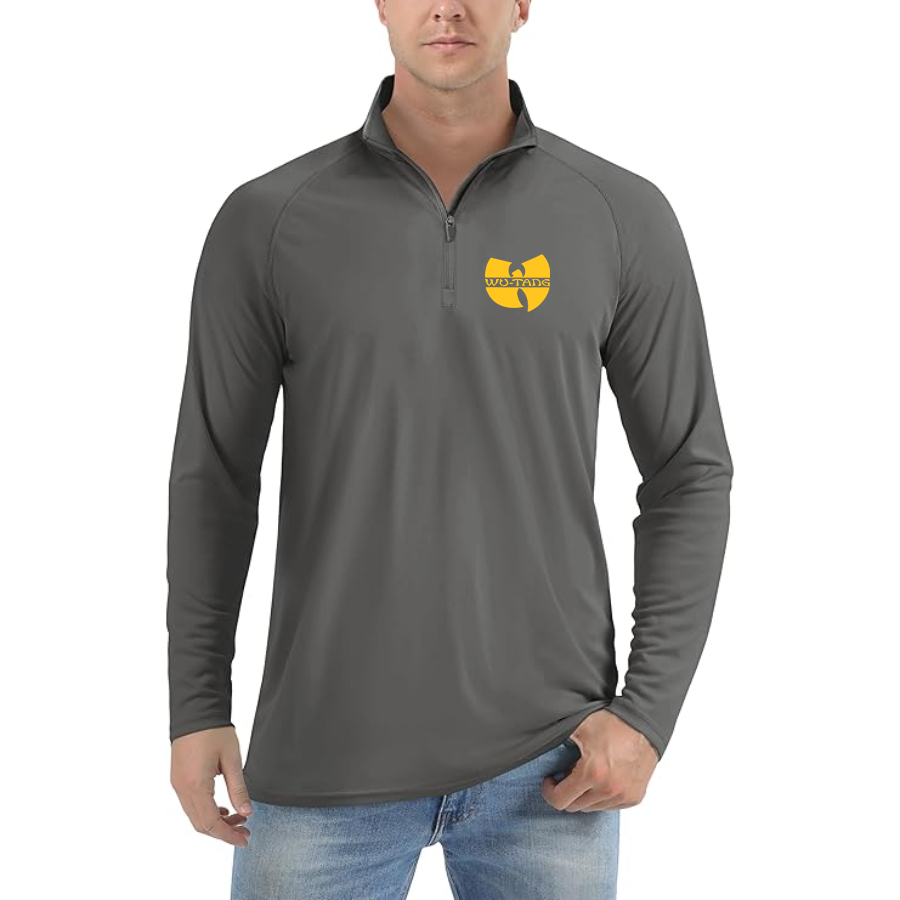 Men's  Wu-Tang Clan  Lightweight Quarter-Zip Athletic Shirt Long Sleeve Performance Wear