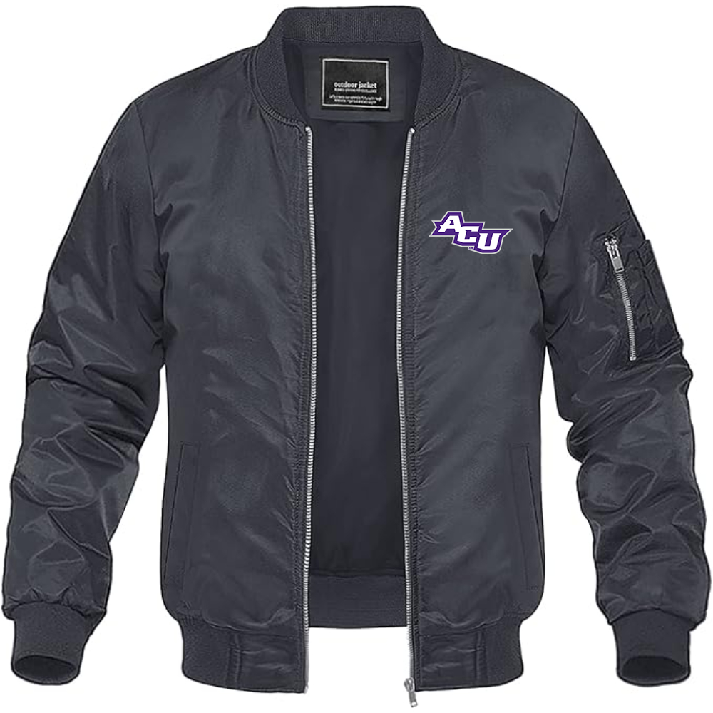Men's Abilene Christian Wildcats   Lightweight Bomber Jacket Windbreaker Softshell Varsity Jacket Coat