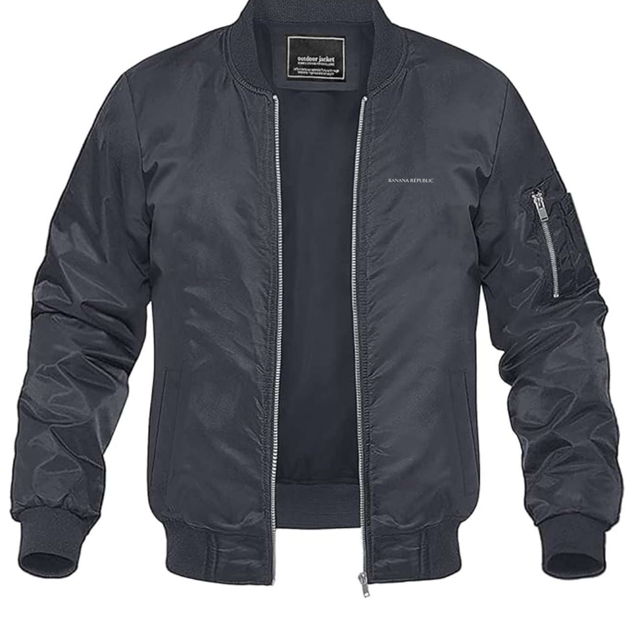 Men's Banana Republic Lightweight Bomber Jacket Windbreaker Softshell Varsity Jacket Coat