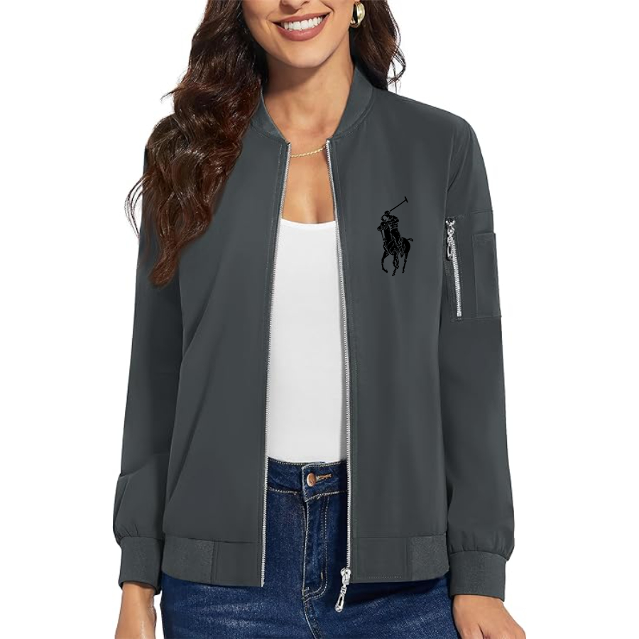 Women's Polo Ralph Lauren Premium Bomber Jacket with Polished Detailing and Functional Sleeve Pocket Modern Luxury Outerwear