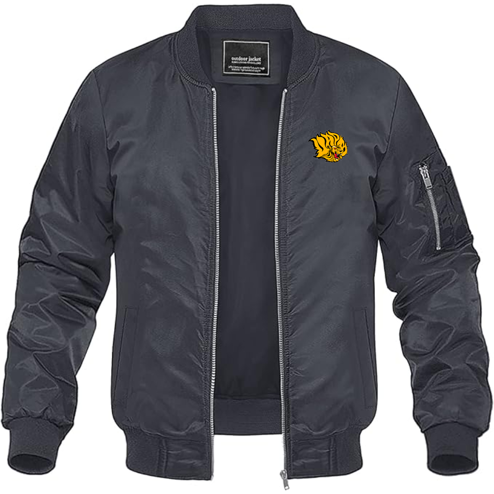 Men's  Arkansas PB Golden Lions Lightweight Bomber Jacket Windbreaker Softshell Varsity Jacket Coat