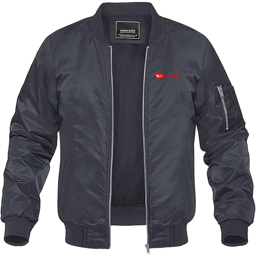 Men's Daihatsu Logo Lightweight Bomber Jacket Windbreaker Softshell Varsity Jacket Coat