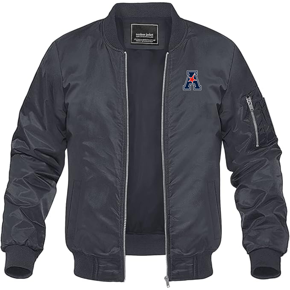 Men's  American Athletic Conference  Lightweight Bomber Jacket Windbreaker Softshell Varsity Jacket Coat