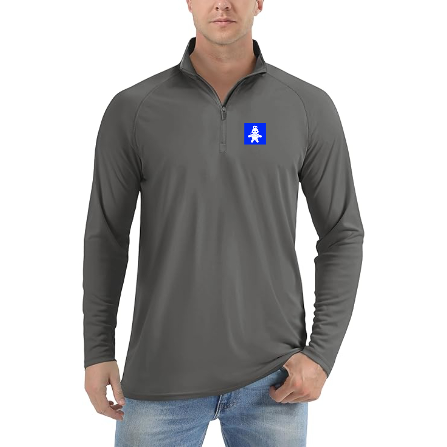 Men's Mac Miller  Logo Lightweight Quarter-Zip Athletic Shirt Long Sleeve Performance Wear