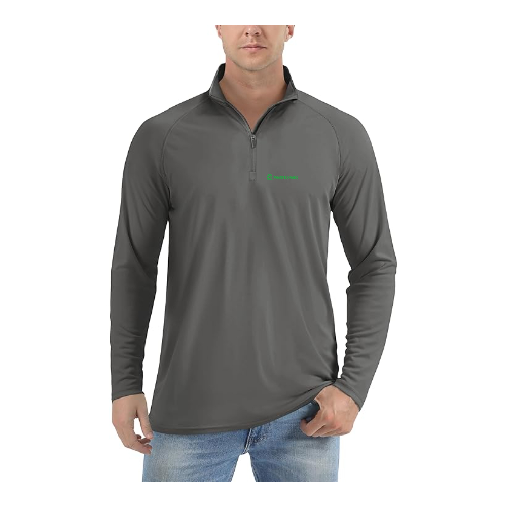 Men's  Ahold Delhaize Vertical Logo Lightweight Quarter-Zip Athletic Shirt Long Sleeve Performance Wear