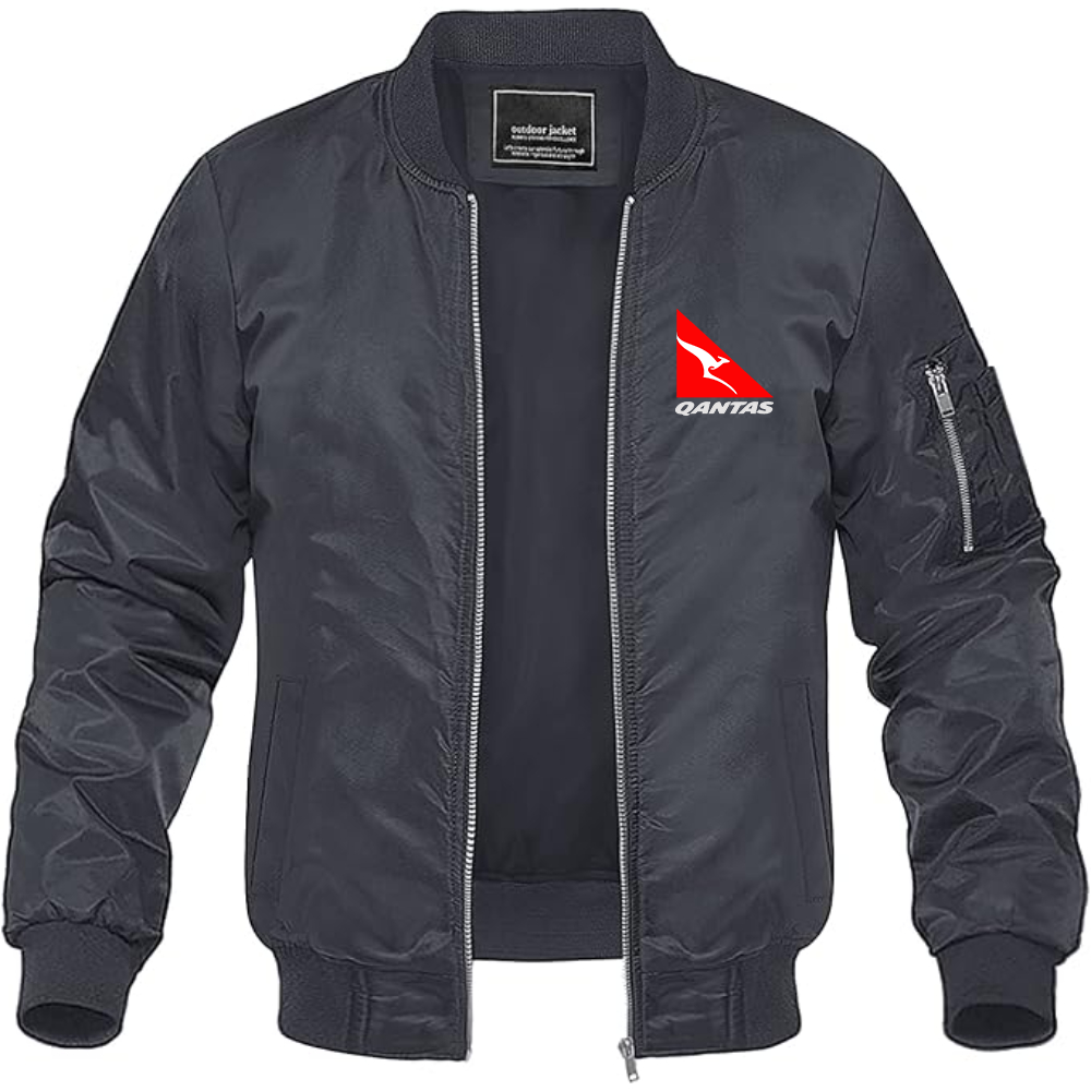 Men's Qantas Lightweight Bomber Jacket Windbreaker Softshell Varsity Jacket Coat