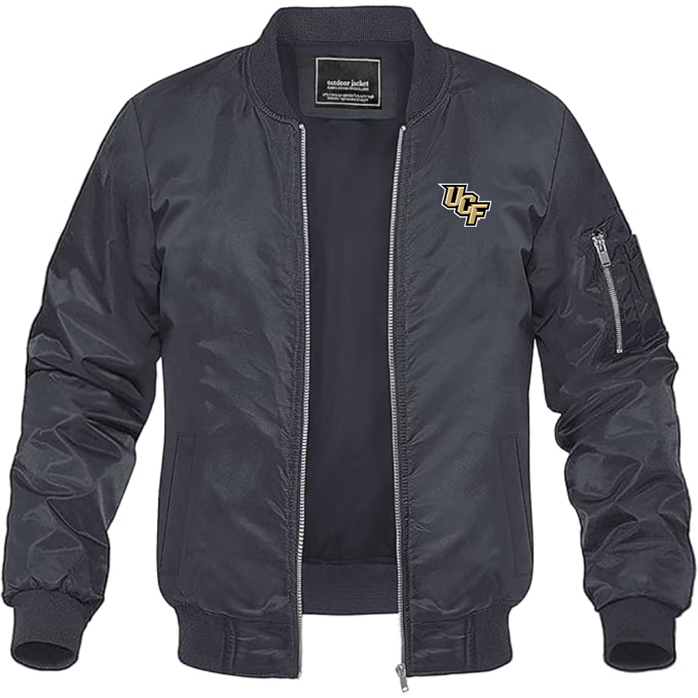 Men's Central Florida Knights  Lightweight Bomber Jacket Windbreaker Softshell Varsity Jacket Coat