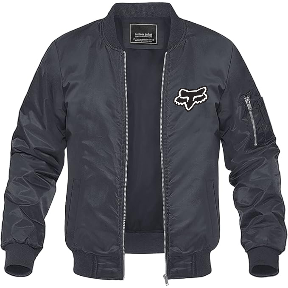 Men's  fox racing  Lightweight Bomber Jacket Windbreaker Softshell Varsity Jacket Coat