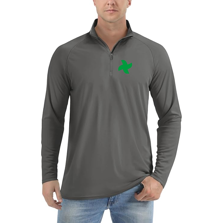 Men's Thermomix Screw Logo  Lightweight Quarter-Zip Athletic Shirt Long Sleeve Performance Wear