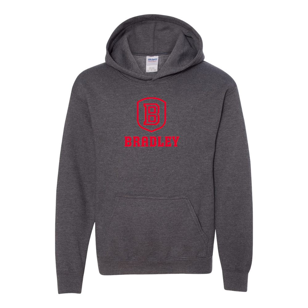 Youth Bradley Braves Gildan Heavy Blend  Hooded Sweatshirt