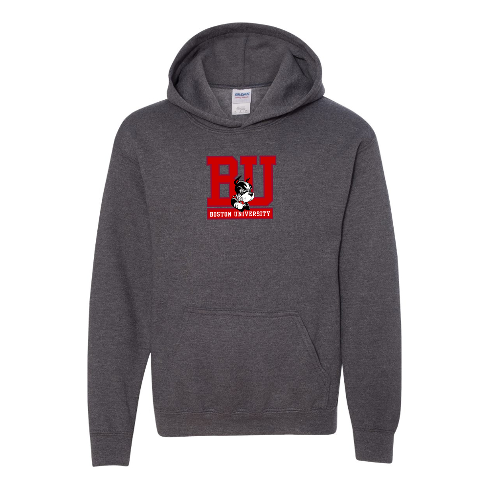 Youth Boston University Terriers Gildan Heavy Blend  Hooded Sweatshirt