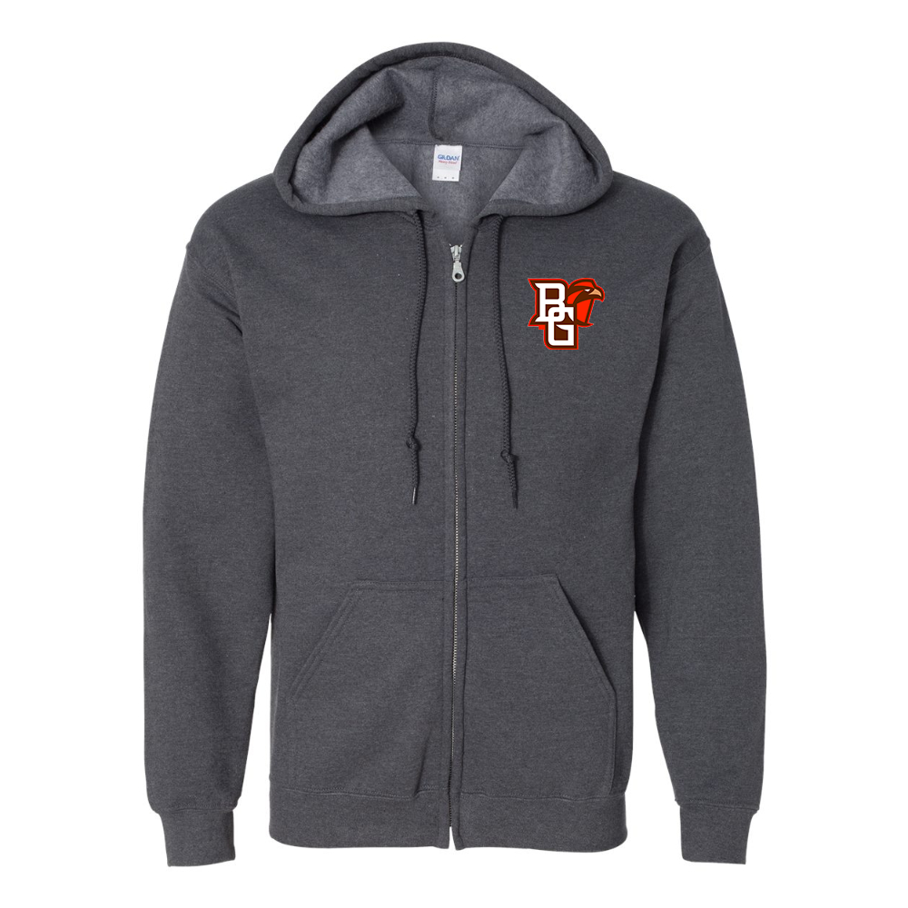 Men's Bowling Green Falcons  Gildan  Heavy Blend Full Zip Hooded Sweatshirt