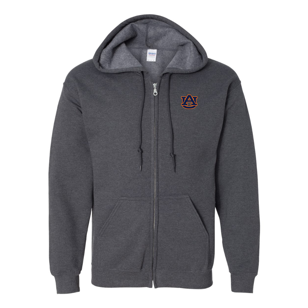 Men's  Auburn Tigers  Gildan  Heavy Blend Full Zip Hooded Sweatshirt