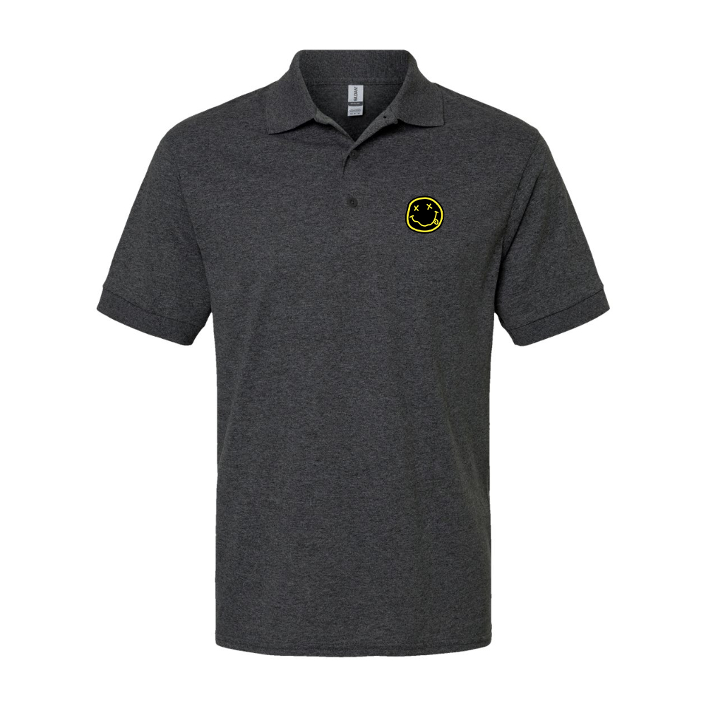 Men's Nirvana Yellow and Black Face Dry Blend Jersey Polo