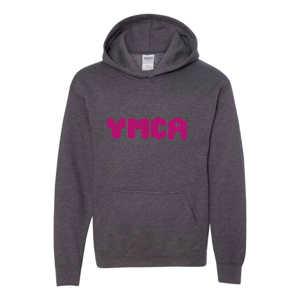 Youth  YMCA Mauve Gildan Heavy Blend  Hooded Sweatshirt