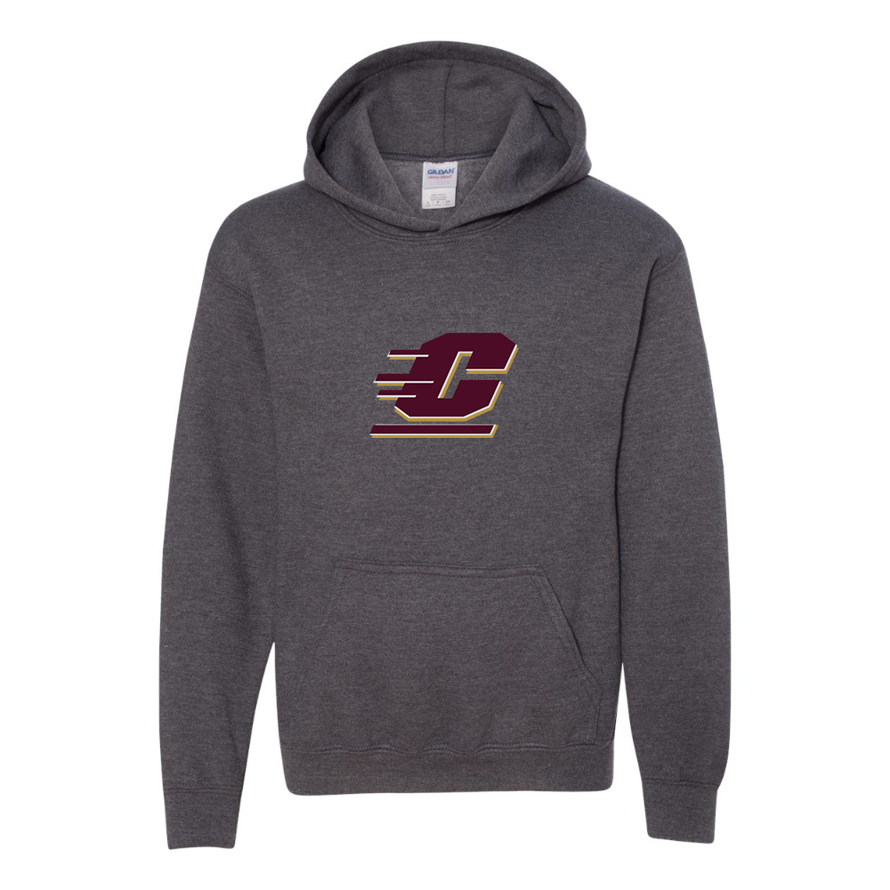 Youth Central Michigan Chippewas  Gildan Heavy Blend  Hooded Sweatshirt