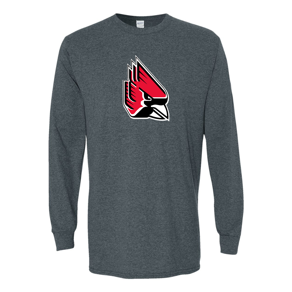 Men's   Ball State Cardinals Gildan Heavy Cotton Long Sleeve T-Shirt