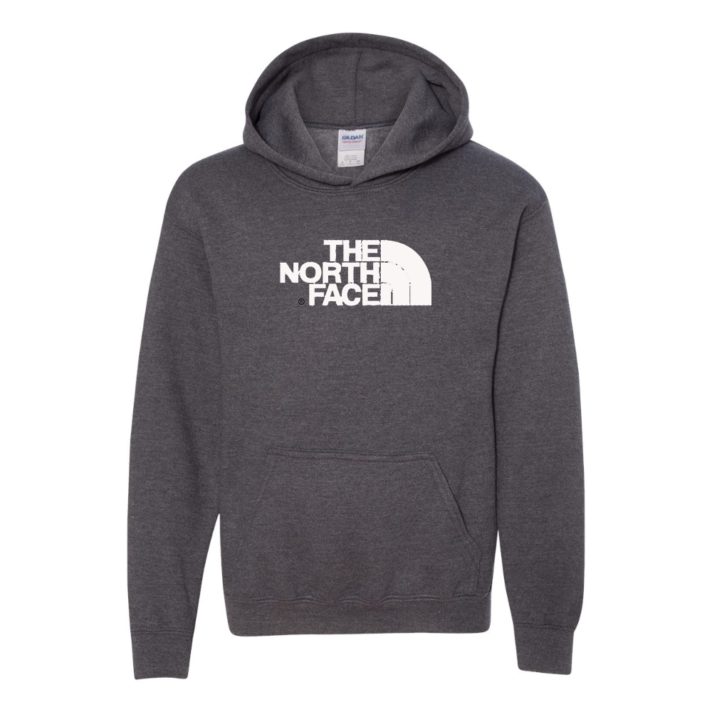 Youth  The North Face Black Gildan Heavy Blend  Hooded Sweatshirt