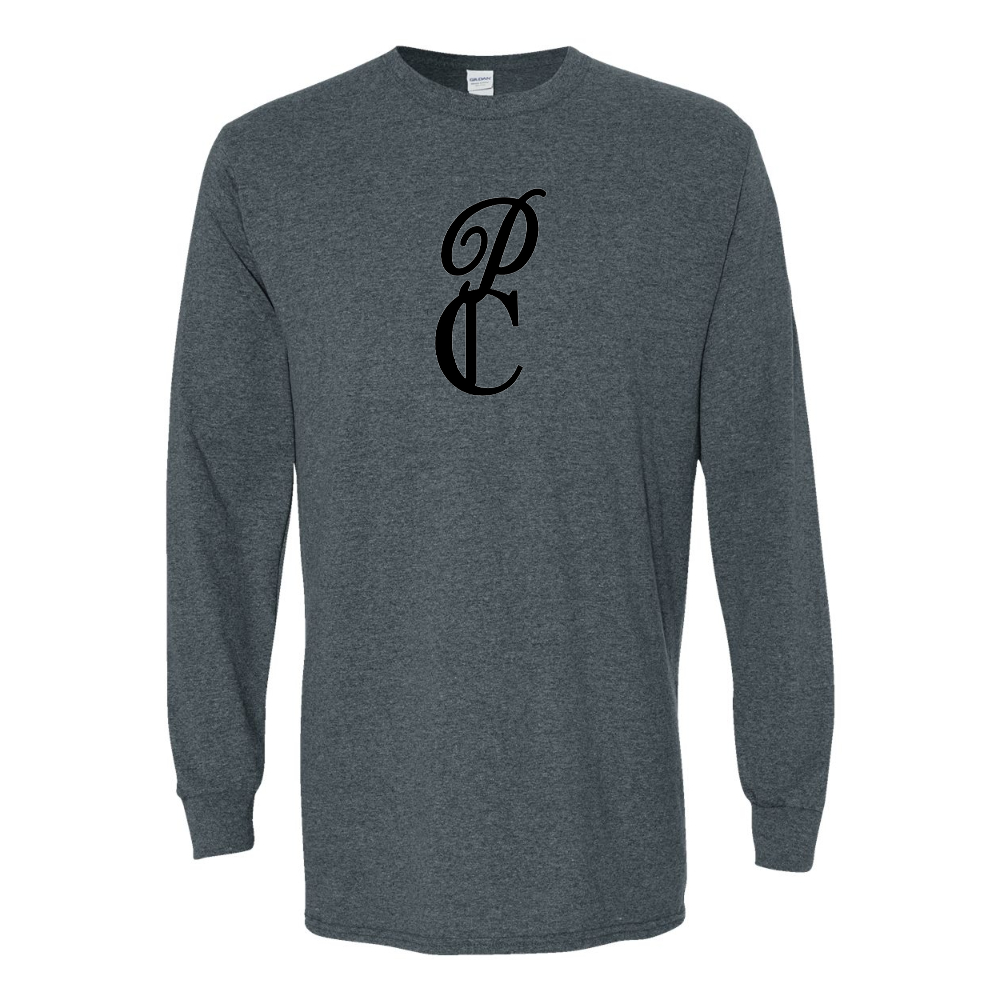 Men's P & C Black   Gildan Heavy Cotton Long Sleeve T-Shirt