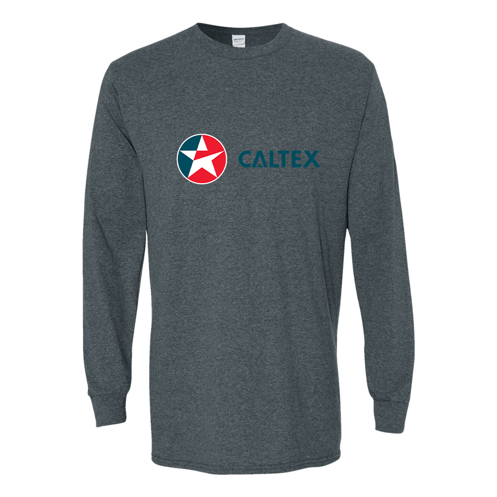 Men's  Caltex Gas Station  Gildan Heavy Cotton Long Sleeve T-Shirt