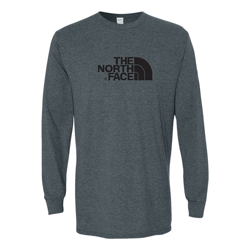 Men's  The North Face Black Gildan Heavy Cotton Long Sleeve T-Shirt